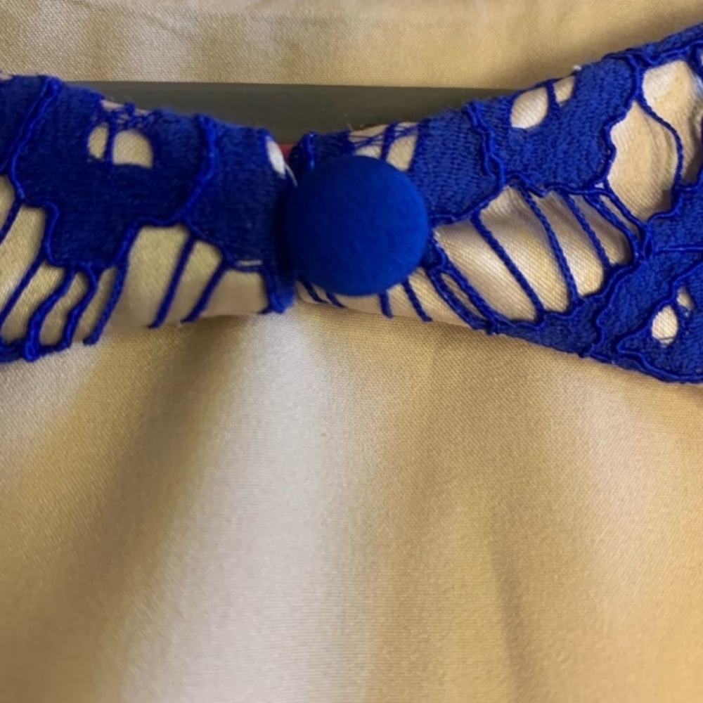 Eliza J Blue Lace Cobolt Blue Fit Flare Dress 14 - Picture 11 of 14